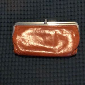 Orange HOBO leather wallet